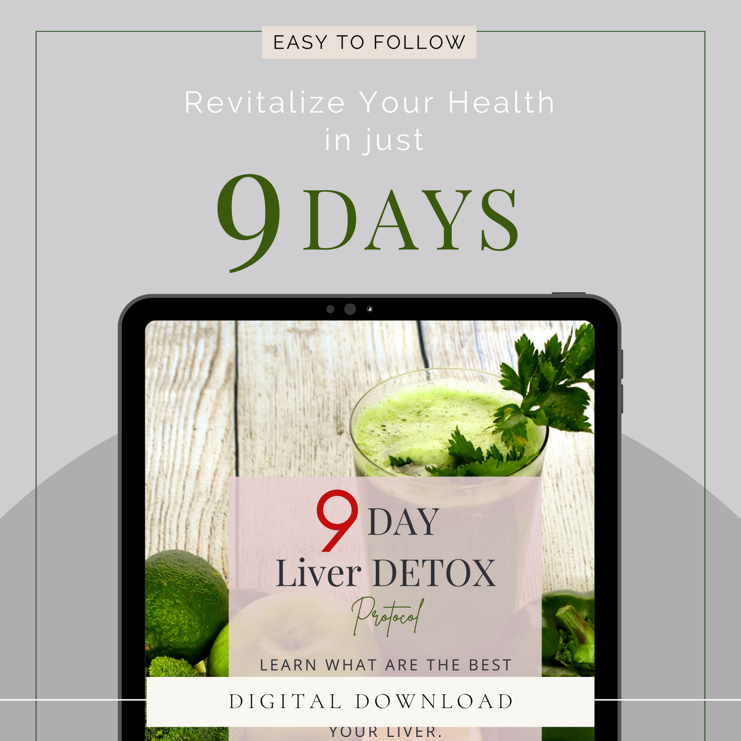 9-Day Liver Detox Guide - Digital Download: Cleanse, Revitalise, Hormonal Balance, Weight Loss, Energy Boost, Clear Skin, Detox Plan eBook