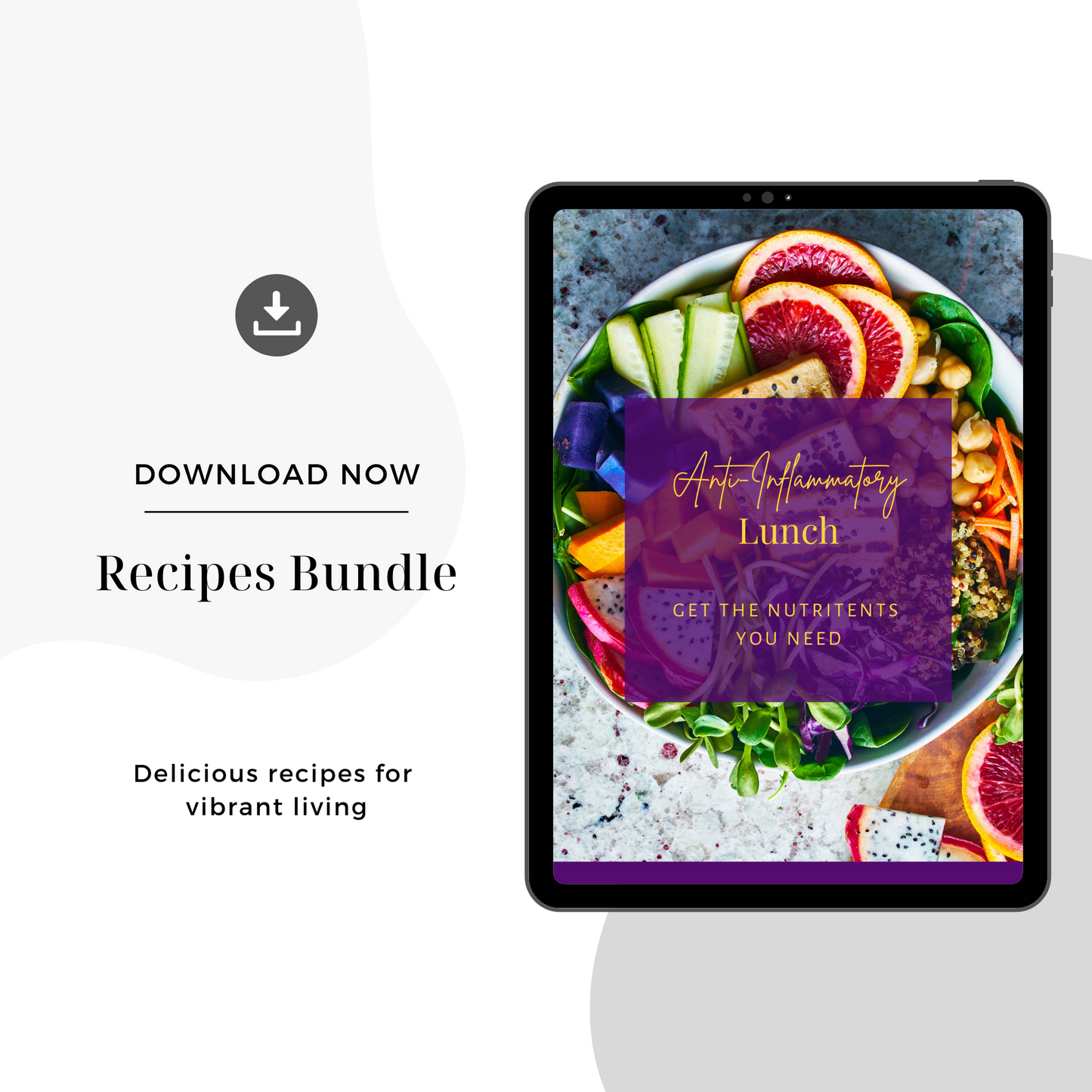 10-Day Anti-Inflammatory Recipes eBook: Soothe Inflammation, Boost Energy, Healthy Eating Guide for PCOS, IBS, Acne, Digital Download